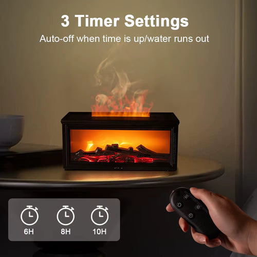 Fireplace Humidifier Flame Humidifier Aroma Diffuser Essential Oil Diffuser Aromatherapy Fragrance Diffuser with Remote Control