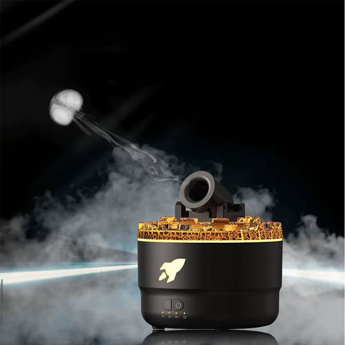Volcanic Crack Light Cannons Humidifier Essential Oil Diffuser Cannon Blast Aroma Humidifier Aromatherapy Diffuser for Bedroom
